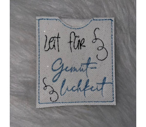 2€ ZUSATZTÜRCHEN 18. Dezember - Stickserie - ITH Teebeutel Verpackung